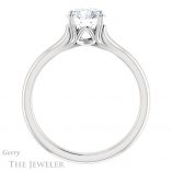 Round Cut Forever One Moissanite Engagement Ring #GTJ917-round-fo-w 2 Round Cut Forever One Moissanite Engagement Ring #GTJ917-round-fo-w