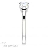 Round Cut Forever One Moissanite Engagement Ring #GTJ917-round-fo-w 3 Round Cut Forever One Moissanite Engagement Ring #GTJ917-round-fo-w
