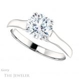 Round Cut Forever One Moissanite Engagement Ring #GTJ917-round-fo-w 5 Round Cut Forever One Moissanite Engagement Ring #GTJ917-round-fo-w
