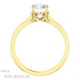 Round Cut Forever One Moissanite Engagement Ring #GTJ917-round-fo-y