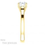Round Cut Forever One Moissanite Engagement Ring #GTJ917-round-fo-y