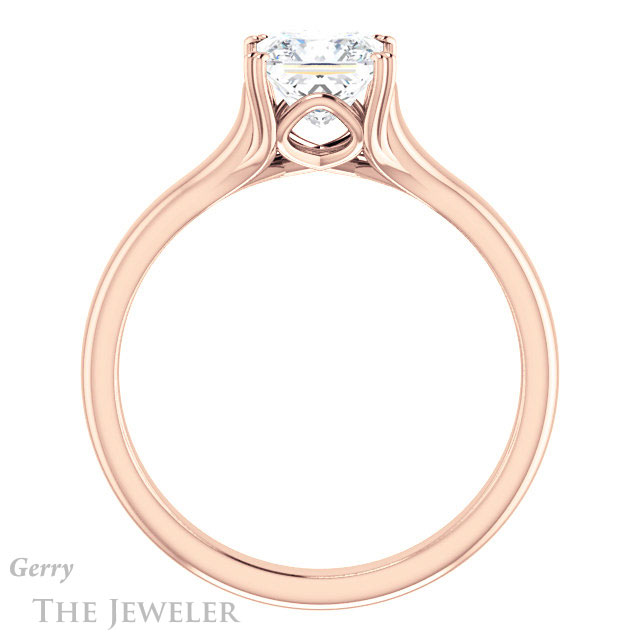 Princess Cut Forever One Moissanite Engagement Ring #GTJ917-square-fo-r