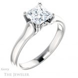Princess Cut Forever One Moissanite Engagement Ring #GTJ917-square-fo-w 4 Princess Cut Forever One Moissanite Engagement Ring #GTJ917-square-fo-w