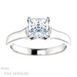 Princess Cut Forever One Moissanite Engagement Ring #GTJ917-square-fo-w 1 Princess Cut Forever One Moissanite Engagement Ring #GTJ917-square-fo-w