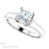 Princess Cut Forever One Moissanite Engagement Ring #GTJ917-square-fo-w 5 Princess Cut Forever One Moissanite Engagement Ring #GTJ917-square-fo-w