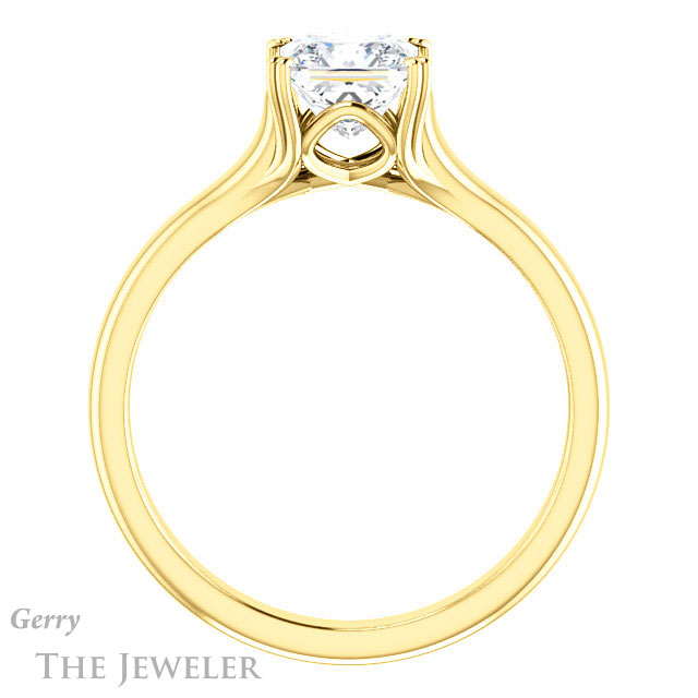 Princess Cut Forever One Moissanite Engagement Ring #GTJ917-square-fo-y