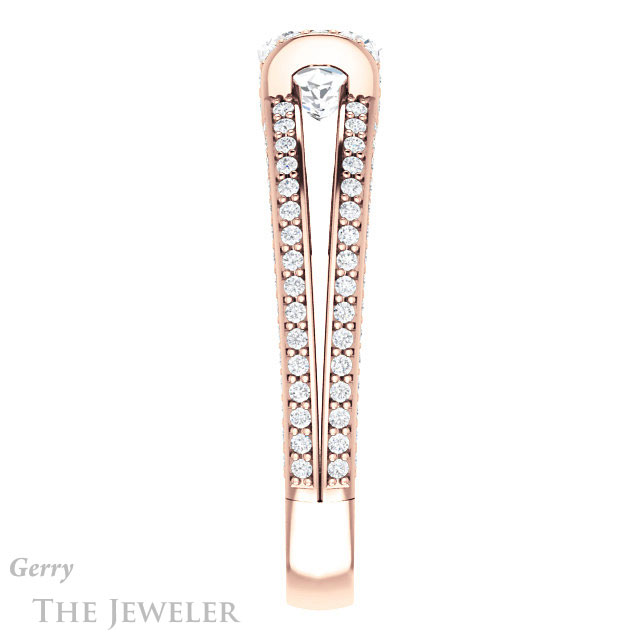 Cushion Cut Forever One Moissanite Engagement Ring #GTJ918-cushion-fo-r | Gerry The Jeweler Cushion Cut Forever One Moissanite Engagement Ring #GTJ918-cushion-fo-r