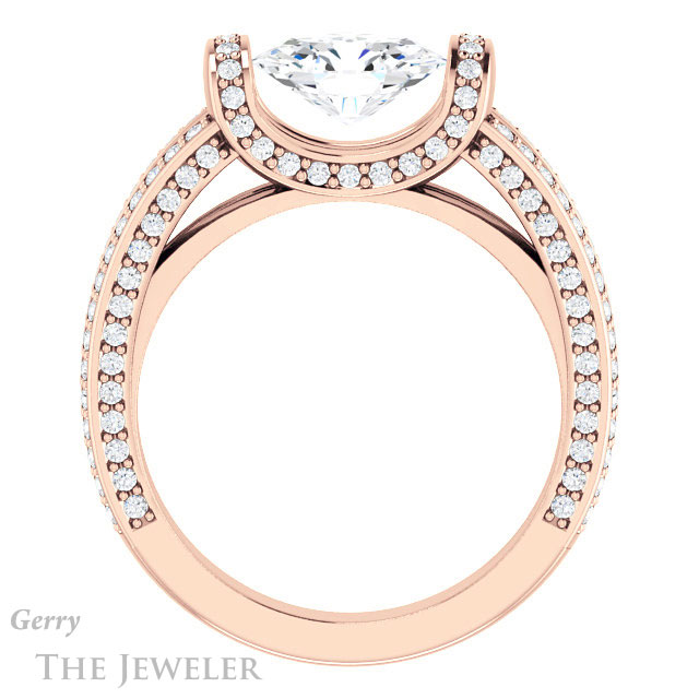 Oval Shaped Forever One Moissanite Engagement Ring #GTJ918-oval-fo-r | Gerry The Jeweler Oval Shaped Forever One Moissanite Engagement Ring #GTJ918-oval-fo-r