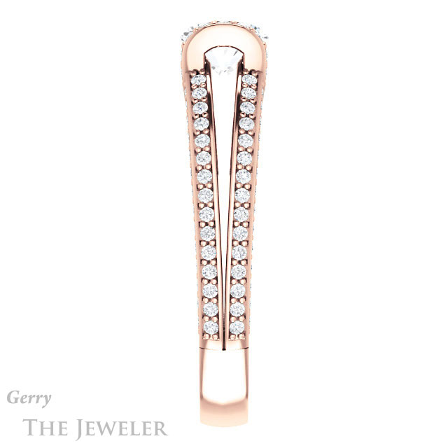 Oval Shaped Forever One Moissanite Engagement Ring #GTJ918-oval-fo-r | Gerry The Jeweler Oval Shaped Forever One Moissanite Engagement Ring #GTJ918-oval-fo-r