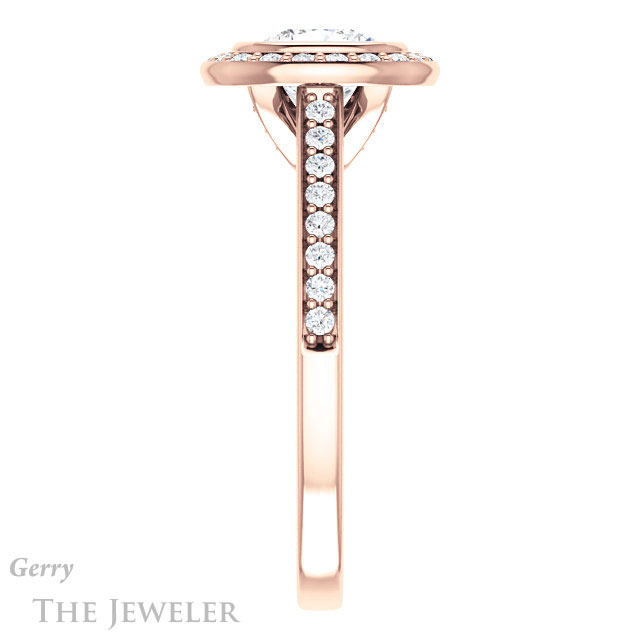 Cushion Cut Forever One Moissanite Engagement Ring #GTJ920-cushion-fo-r