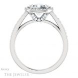 Cushion Cut Forever One Moissanite Engagement Ring #GTJ920-cushion-fo-w