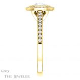 Cushion Cut Forever One Moissanite Engagement Ring #GTJ920-cushion-fo-y 3 Cushion Cut Forever One Moissanite Engagement Ring #GTJ920-cushion-fo-y