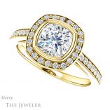 Cushion Cut Forever One Moissanite Engagement Ring #GTJ920-cushion-fo-y 5 Cushion Cut Forever One Moissanite Engagement Ring #GTJ920-cushion-fo-y