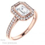 Emerald Cut Forever Brilliant Moissanite Engagement Ring #GTJ920-emerald-fb-r