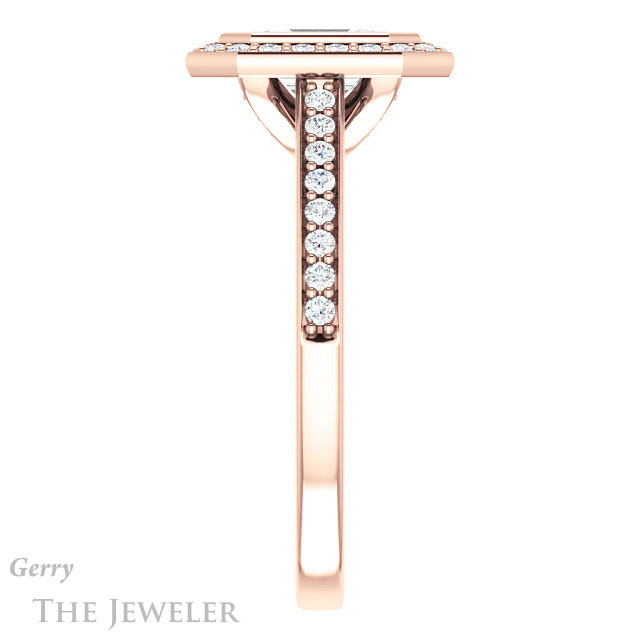 Emerald Cut Forever Brilliant Moissanite Engagement Ring #GTJ920-emerald-fb-r