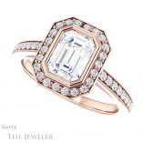 Emerald Cut Forever Brilliant Moissanite Engagement Ring #GTJ920-emerald-fb-r