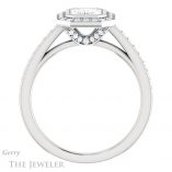 Emerald Cut Forever Brilliant Moissanite Engagement Ring #GTJ920-emerald-fb-w