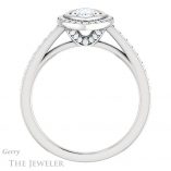 Marquise Cut Forever Brilliant Moissanite Engagement Ring #GTJ920-marquise-fb-w