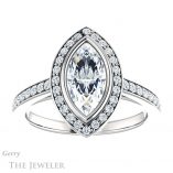 Marquise Cut Forever Brilliant Moissanite Engagement Ring #GTJ920-marquise-fb-w