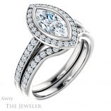 Marquise Cut Forever Brilliant Moissanite Engagement Ring #GTJ920-marquise-fb-w