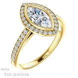Marquise Cut Forever Brilliant Moissanite Engagement Ring #GTJ920-marquise-fb-y
