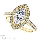 Marquise Cut Forever Brilliant Moissanite Engagement Ring #GTJ920-marquise-fb-y