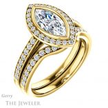 Marquise Cut Forever Brilliant Moissanite Engagement Ring #GTJ920-marquise-fb-y