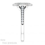 Oval Shaped Forever One Moissanite Engagement Ring #GTJ920-oval-fo-w