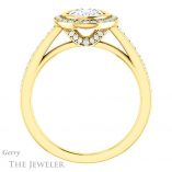 Oval Shaped Forever One Moissanite Engagement Ring #GTJ920-oval-fo-y