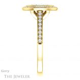Oval Shaped Forever One Moissanite Engagement Ring #GTJ920-oval-fo-y