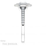 Round Cut Forever One Moissanite Engagement Ring #GTJ920-round-fo-w