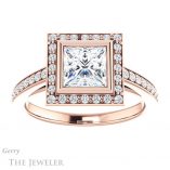 Princess Cut Forever One Moissanite Engagement Ring #GTJ920-square-fo-r