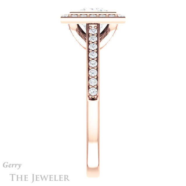 Princess Cut Forever One Moissanite Engagement Ring #GTJ920-square-fo-r