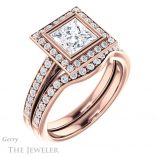 Princess Cut Forever One Moissanite Engagement Ring #GTJ920-square-fo-r