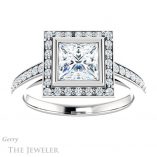 Princess Cut Forever One Moissanite Engagement Ring #GTJ920-square-fo-w 1 Princess Cut Forever One Moissanite Engagement Ring #GTJ920-square-fo-w