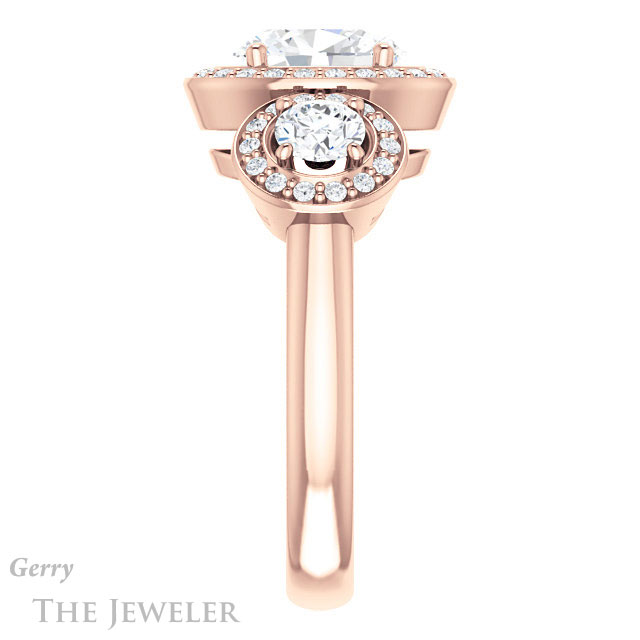 Oval Shaped Forever One Moissanite Engagement Ring #GTJ921-oval-fo-r | Gerry The Jeweler Oval Shaped Forever One Moissanite Engagement Ring #GTJ921-oval-fo-r