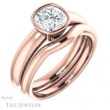 Cushion Cut Forever One Moissanite Engagement Ring #GTJ922-cushion-fo-r