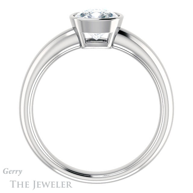 Cushion Cut Forever One Moissanite Engagement Ring #GTJ922-cushion-fo-w