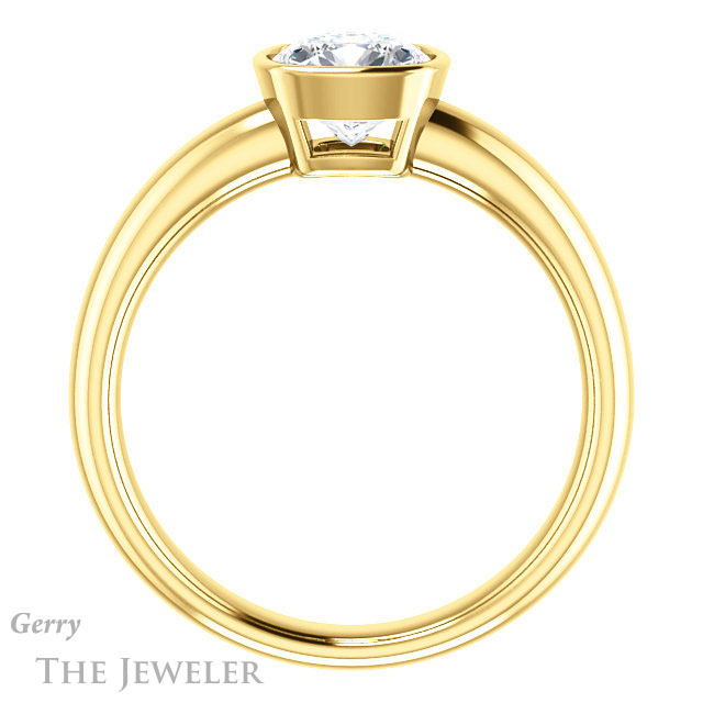 Cushion Cut Forever One Moissanite Engagement Ring #GTJ922-cushion-fo-y