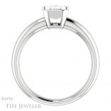 Emerald Cut Forever Brilliant Moissanite Engagement Ring #GTJ922-emerald-fb-w