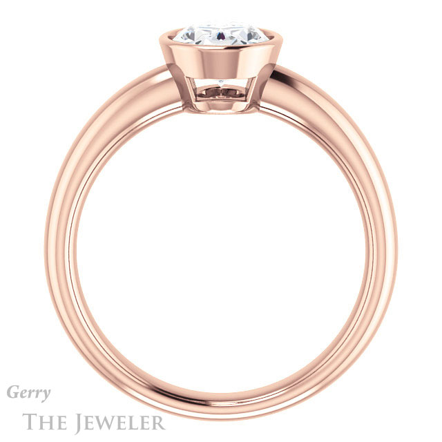 Oval Shaped Forever One Moissanite Engagement Ring #GTJ922-oval-fo-r
