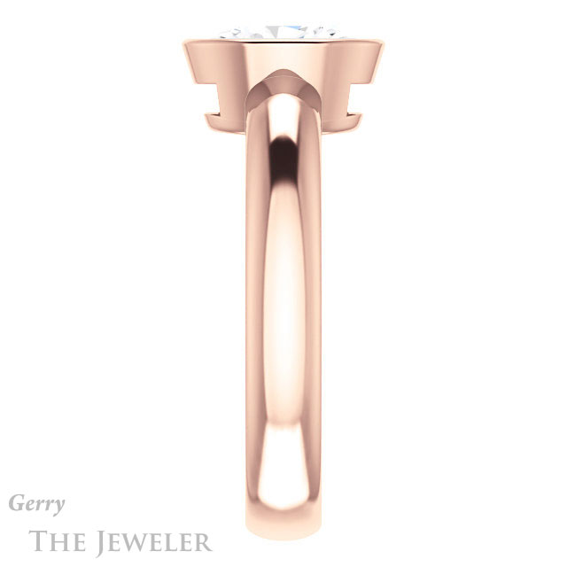 Oval Shaped Forever One Moissanite Engagement Ring #GTJ922-oval-fo-r