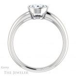 Oval Shaped Forever One Moissanite Engagement Ring #GTJ922-oval-fo-w 2 Oval Shaped Forever One Moissanite Engagement Ring #GTJ922-oval-fo-w