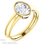 Oval Shaped Forever One Moissanite Engagement Ring #GTJ922-oval-fo-y 4 Oval Shaped Forever One Moissanite Engagement Ring #GTJ922-oval-fo-y