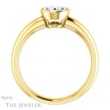 Oval Shaped Forever One Moissanite Engagement Ring #GTJ922-oval-fo-y 2 Oval Shaped Forever One Moissanite Engagement Ring #GTJ922-oval-fo-y
