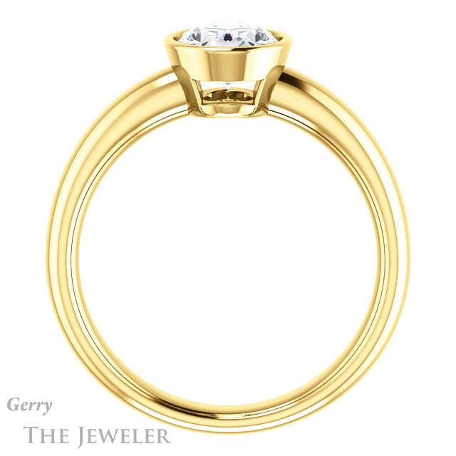 Oval Shaped Forever One Moissanite Engagement Ring #GTJ922-oval-fo-y 2 Oval Shaped Forever One Moissanite Engagement Ring #GTJ922-oval-fo-y