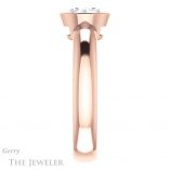 Round Cut Forever One Moissanite Engagement Ring #GTJ922-round-fo-r
