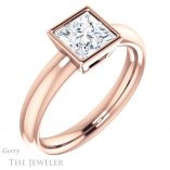 Princess Cut Forever One Moissanite Engagement Ring #GTJ922-square-fo-r
