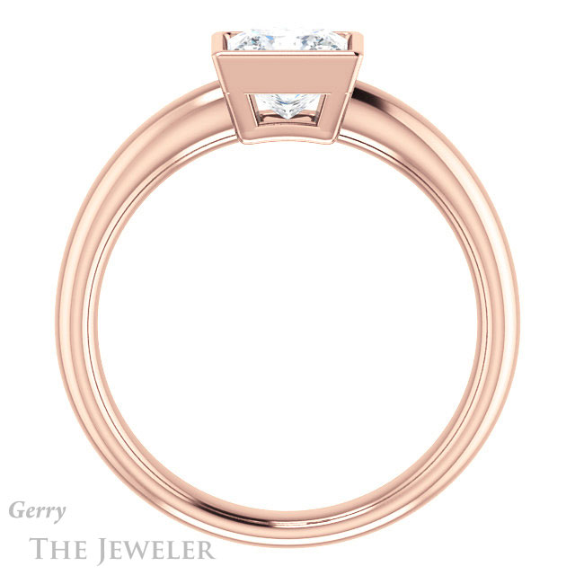 Princess Cut Forever One Moissanite Engagement Ring #GTJ922-square-fo-r