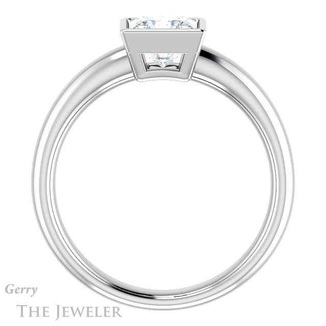 Princess Cut Forever One Moissanite Engagement Ring #GTJ922-square-fo-w